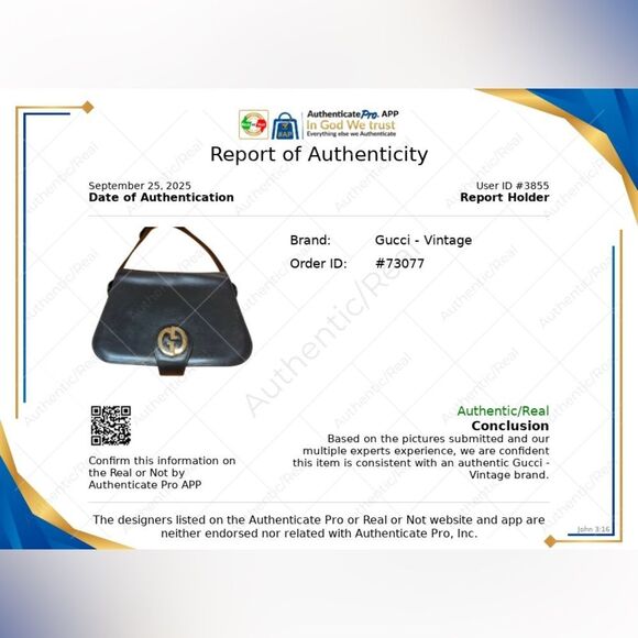 Vintage Authentic Gucci Black Leather Shoulder Bag Purse Gold Interlocking G’s - Picture 12 of 12